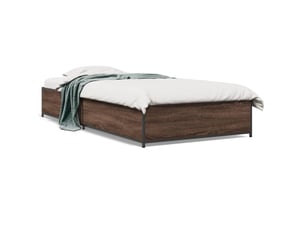 Lit simple 90x190 cm    coloris marron