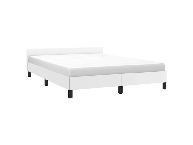 Lit double- lit adulte - cadre de lit avec tête de lit sans matelas blanc 140x200 cm - Conforama B