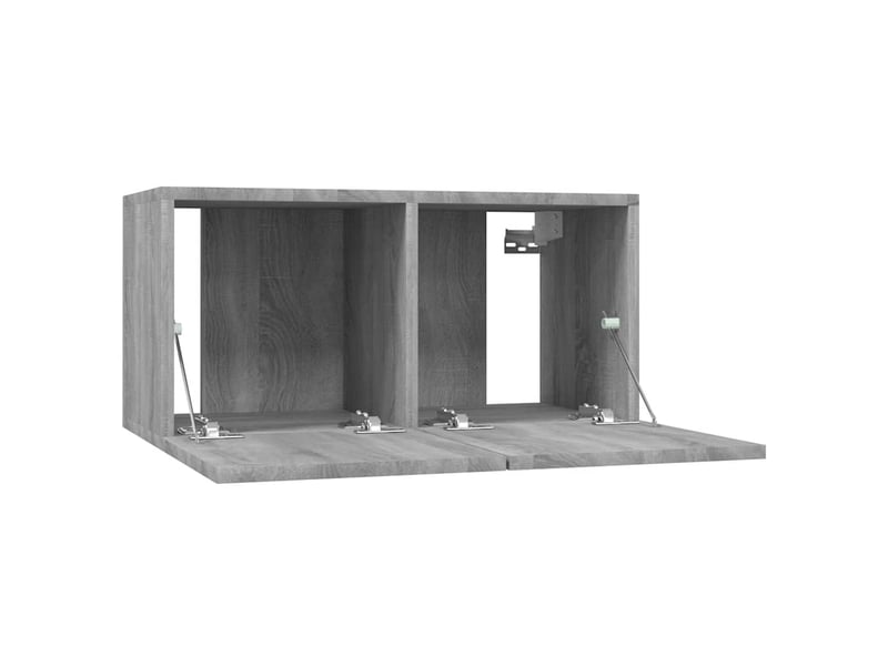  Meuble tv - banc tv - meuble de rangement suspendue sonoma gris 60x30x30 cm bois d'ingénierie  - Conforama E