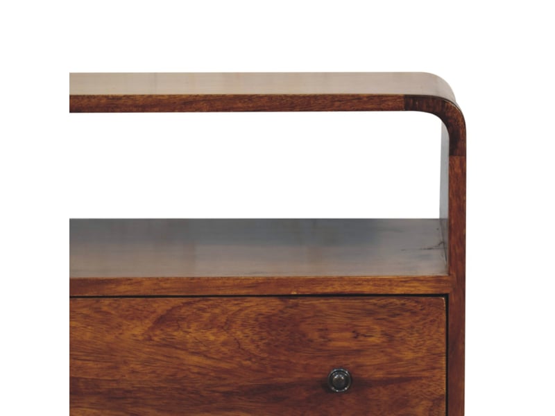  Artisan furniture commode incurvée nordic charm en bois massif  - Conforama D