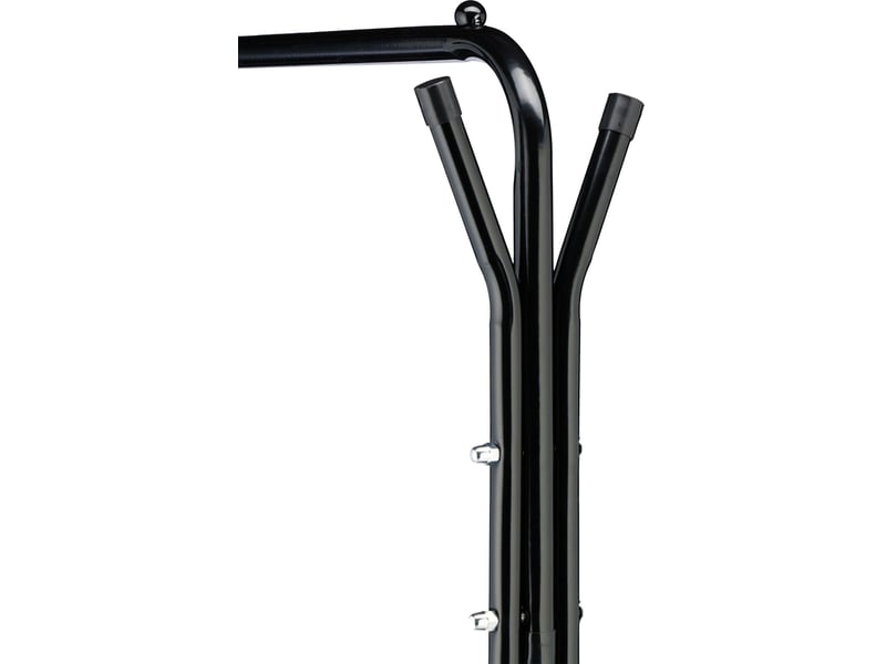  Portant à vêtements moderne avec 2 étagères 158 x 60 x 33 cm espace de rangement pratique design industriel en fer noir 13_0018347  - Conforama C