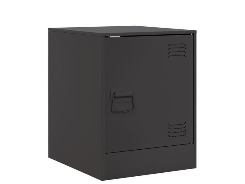  Table de chevet - cabinet de chevet - table de nuit noir 34,5x39x44 cm acier  - Conforama A