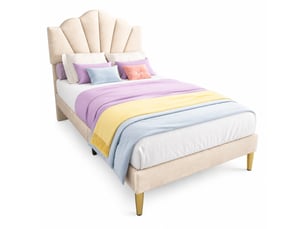 Lit simple 90x200 cm STILVORA   coloris beige