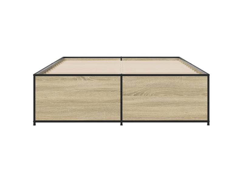  Lit double- lit adulte -  cadre de lit sans matelas chêne sonoma 135x190 cm  - Conforama C