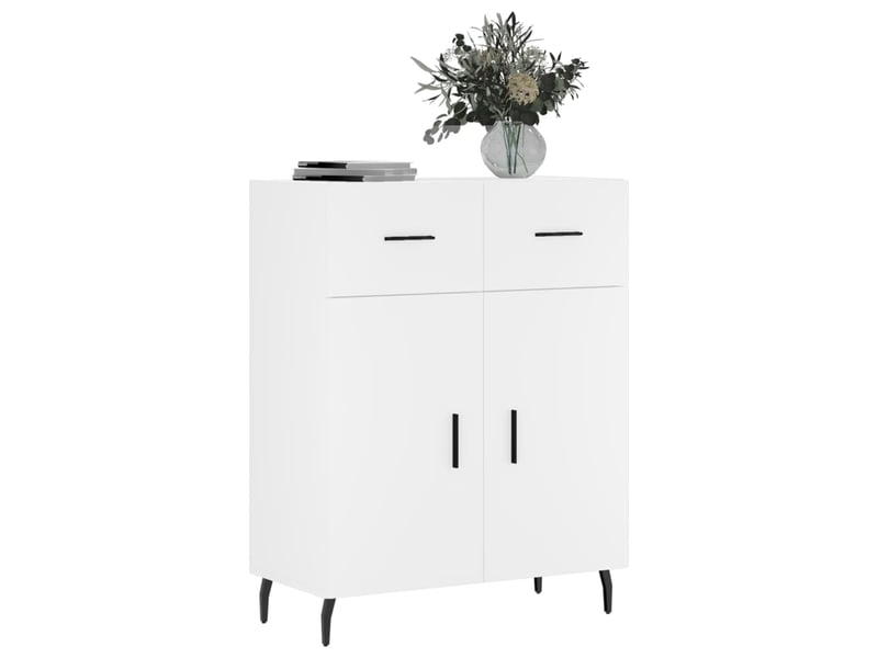  Buffet - bahut - meuble de rangement blanc 69,5x34x90 cm bois d'ingénierie  - Conforama C