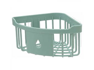 Cuisine salle de bain en plastique triangle de rangement organiser étagère de douche d'angle mural panier caddy avec ventouse vert