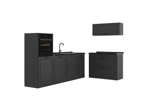 Vicco cuisine, anthracite campagneanthracite, 220cm sans plan de travail