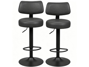 tabouret de bar assise réglable en hauteur PANGIVO T5828P530251 - gris