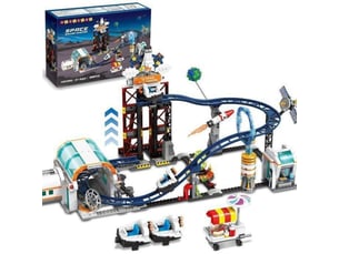 Jeu de construction montagnes russes spatiales 926 pieces avec plateforme elevatrice