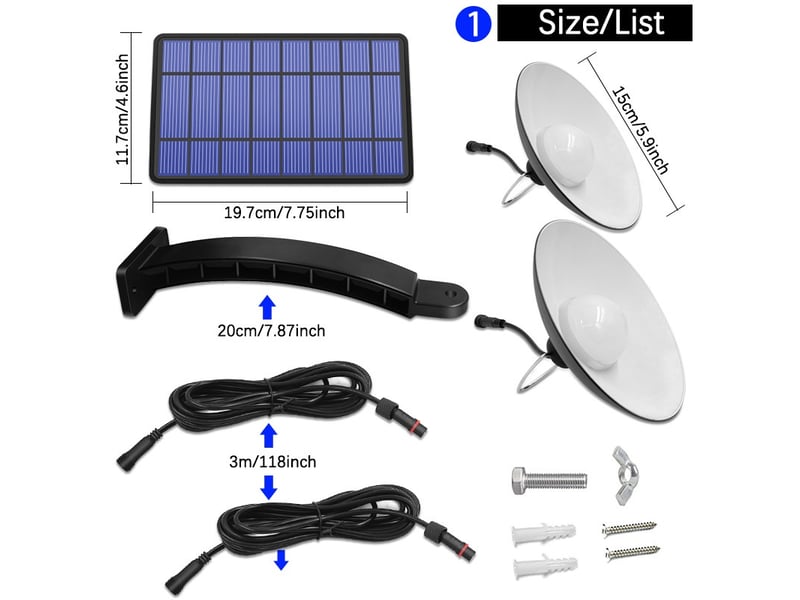  Lampe solaire extérieure avec télécommande – noir, lumière chaude 3000k  - Conforama B