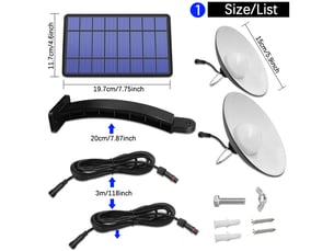 Lampe solaire extérieure avec télécommande – noir, lumière chaude 3000k