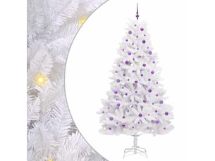 Sapin de noël, arbre de noël artificiel à branches articulées blanc 240 cm shl5375