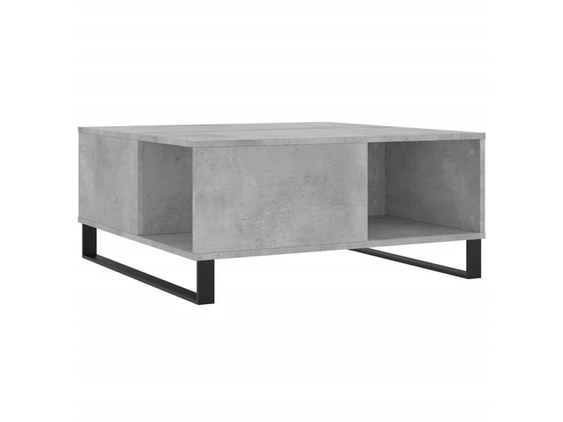  Table basse - table de salon - table à thé gris béton 80x80x36,5 cm bois d'ingénierie  - Conforama A
