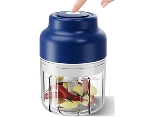 Mini hachoir électrique de 250 ml, mélangeur électrique sans fil, interrupteur à clic, tasse transparente, machine à ail électrique de grande capaci