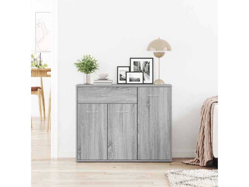  Buffet - bahut - meuble de rangement sonoma gris 88x30x70 cm bois d'ingénierie  - Conforama C