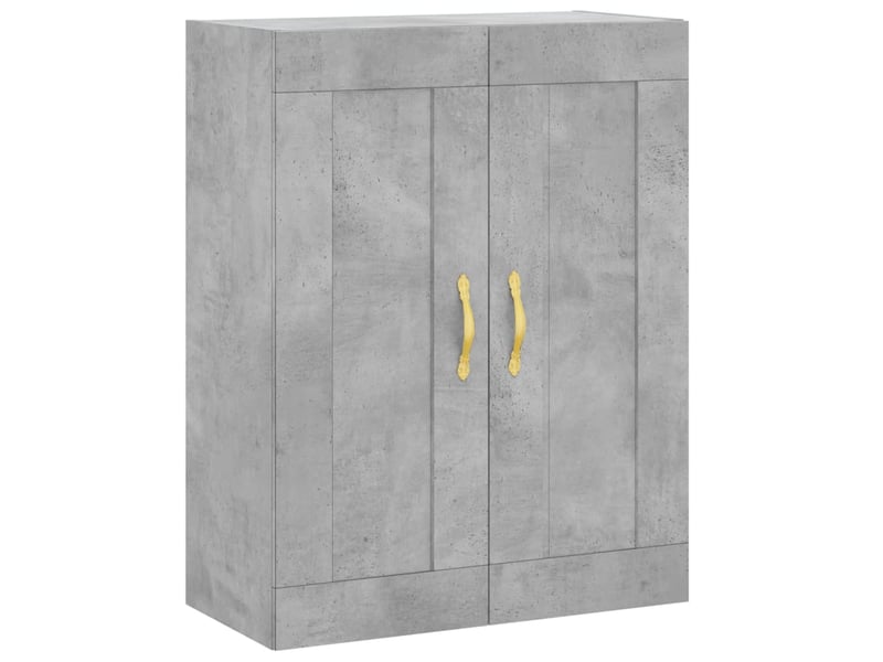  Buffet haut - bahut - meuble de rangement gris béton 69,5x34x180 cm bois d'ingénierie  - Conforama D