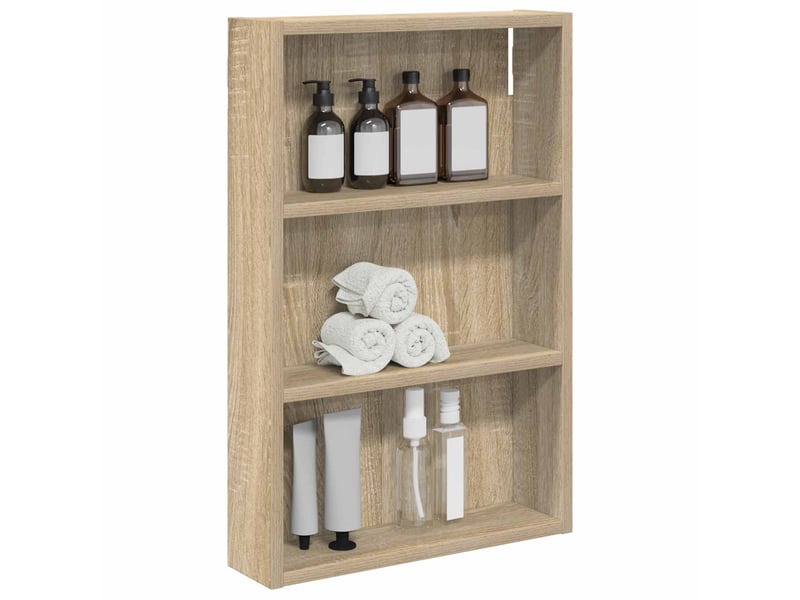  Armoire murale de salle de bain, cabinet de salle de bain chêne sonoma 40 x 10 x 60,5 cm cf65195  - Conforama C