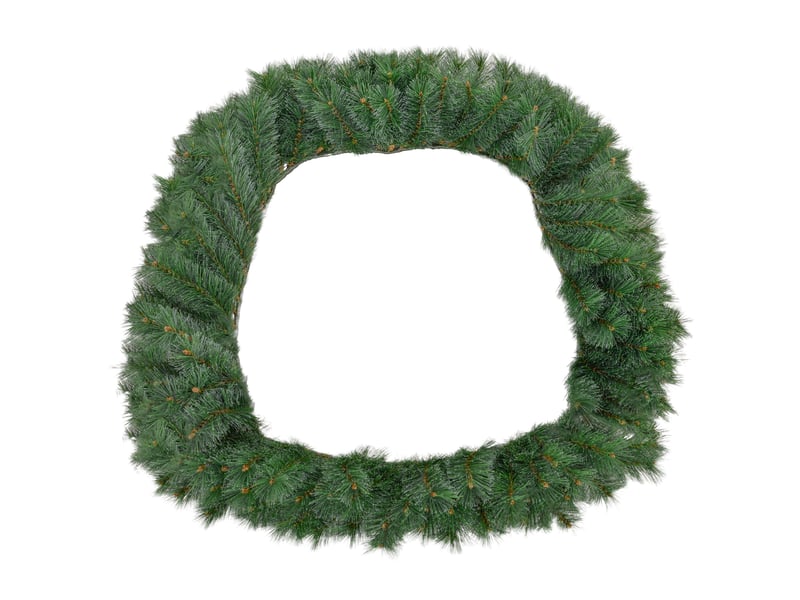  Guirlande de noël artificielle de 1,8 m, décoration florale avec 160 pointes vertes  - Conforama B