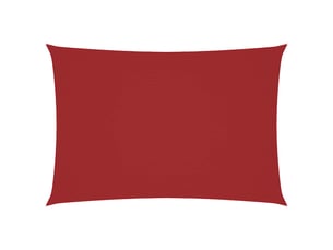 Voile de parasol - voile d'ombrage tissu oxford rectangulaire 3x6 m rouge