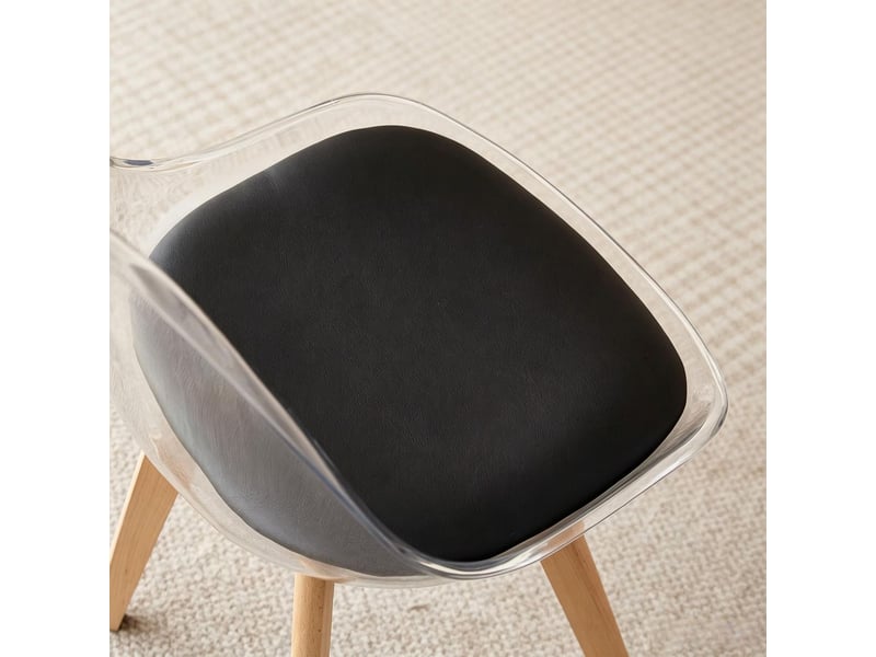  Lot de chaises 4 pièces design moderne chaise repas structure en bois stable conception légère aspect unique assise confortable  - Conforama D