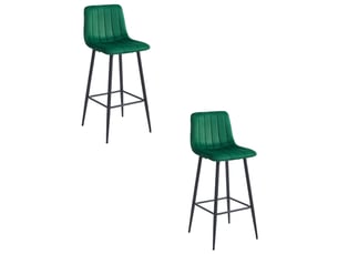 tabouret de bar <strong>SANS MARQUE</strong> - vert hauteur d'assise 76 cm vendu Par paire