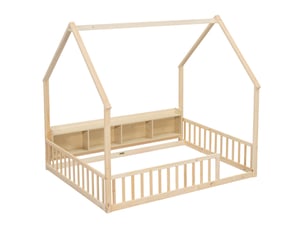 Lit cabane 140x200 cm MAISENTIEL   coloris naturel