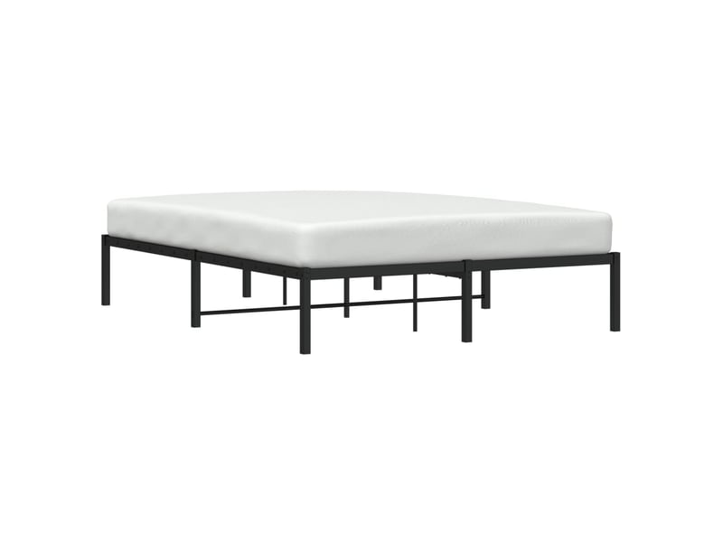  Lit double- lit adulte -  cadre de lit métal sans matelas noir 135x190 cm  - Conforama B