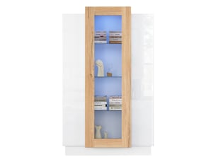 Vitrine coloris blanc 4 étagère(s) <strong>DZMDIP</strong> <strong></strong> - 74 cmx120 cm