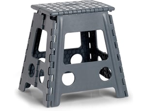 Tabouret pliant en plastique anthracite charge max. 150 kg env. 38,5 x 31,5 x 39 cm