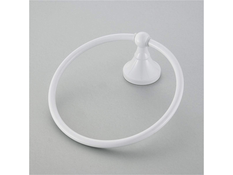  Anneau porte-serviette rond en laiton pour porte-serviette de salle de bain serviette de bain suspendu fixé au mur, blanc  - Conforama E