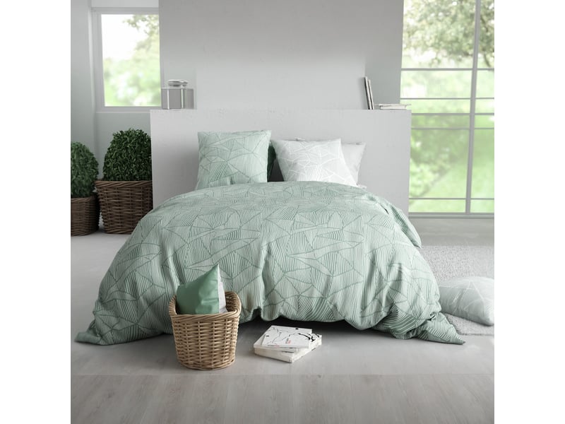  Parure de lit 220x240 cm coton 57 fils éden PD23643 - Conforama D