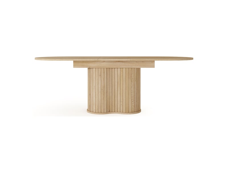  Table extensible kasota, 8 places, 180x90x76h cm chêne marron Kasota - Conforama E