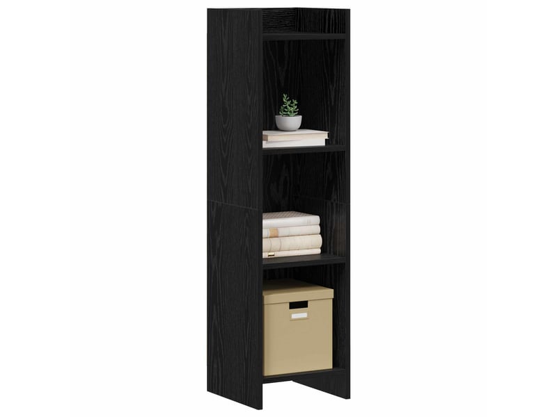  Bibliothèque, meuble de rangement salon chêne noir 30 x 30 x 111 cm bois d'ingénierie  - Conforama C