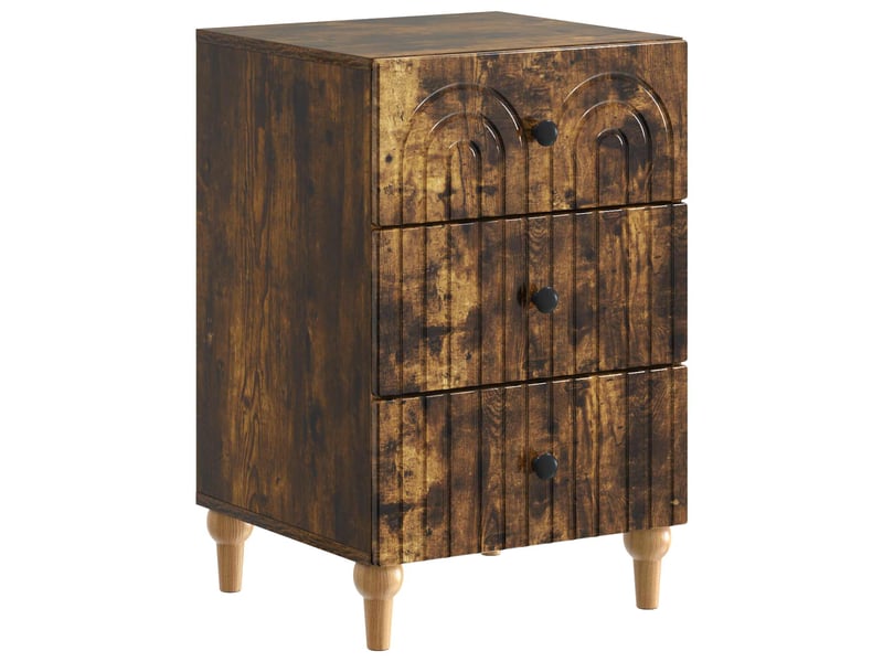  Table de chevet - cabinet de chevet - table de nuit chêne fumé 43 x 41 x 66,5 cm  - Conforama A
