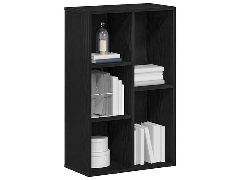  Bibliothèque, meuble de rangement salon en chêne noir 50 x 25 x 80 cm bois d'ingénierie  - Conforama D