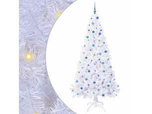 Sapin de noël artificiel, arbre de noël avec 300 led blanc 240 cm pvc et acier shl4109