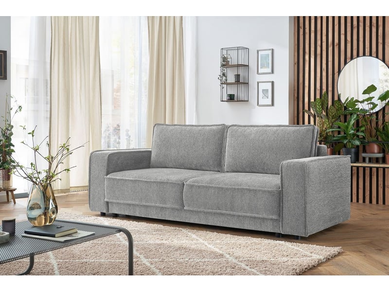  Bobochic canapé droit convertible coffre emile gris clair EMILE - Conforama A