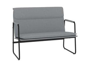Banc chambre, banc de lit gris clair 100x64x80 cm tissu