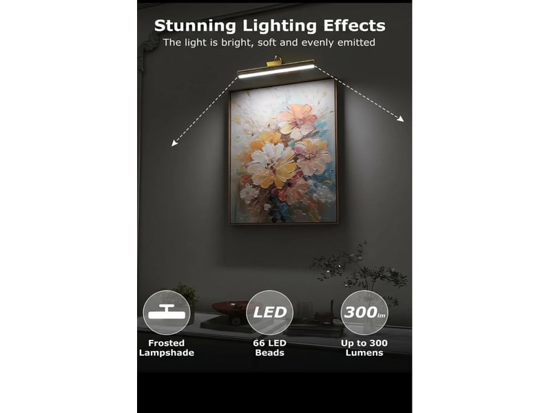  Applique murale sans fi 5000mah batterie rechargeable 3 températures de couleur avec télécommande 40.5cm  - Conforama E