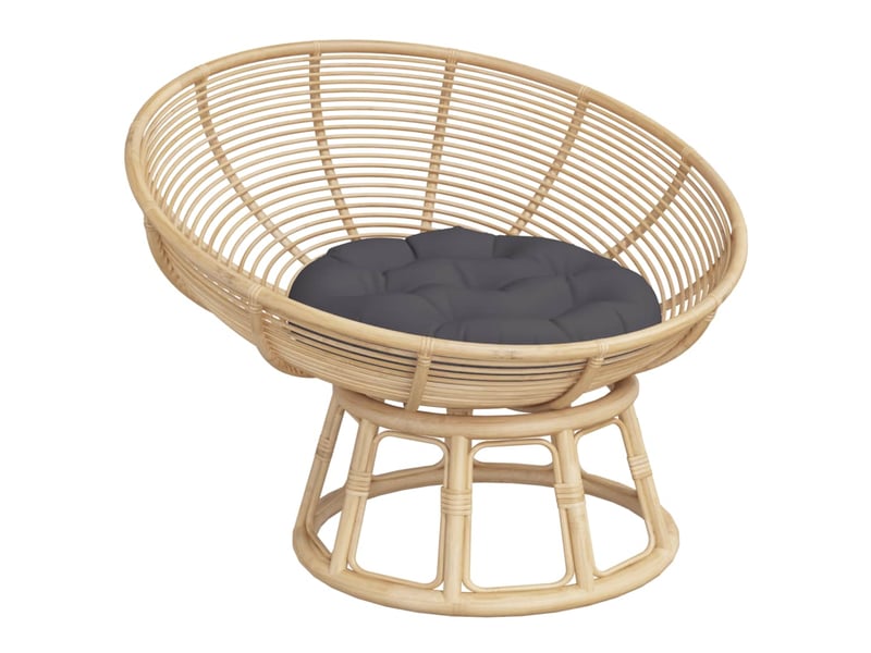  Coussin rond, coussin d'assise anthracite ø 60 x11 cm tissu oxford cf56601  - Conforama C