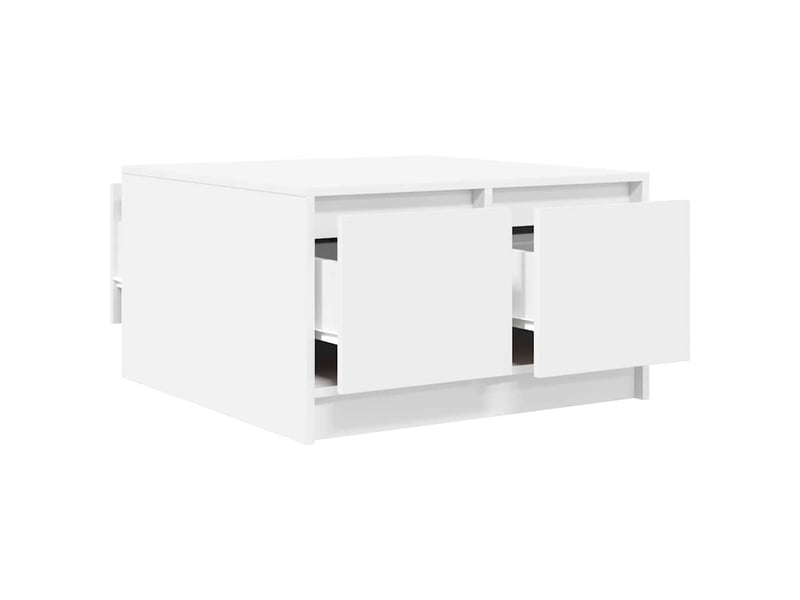  Table basse - table de salon - table à thé avec tiroirs blanc 70,5x70x40 cm  - Conforama E