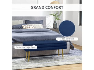 Banquette lit convertible couchage Quotidien <strong></strong> <strong></strong> bleu