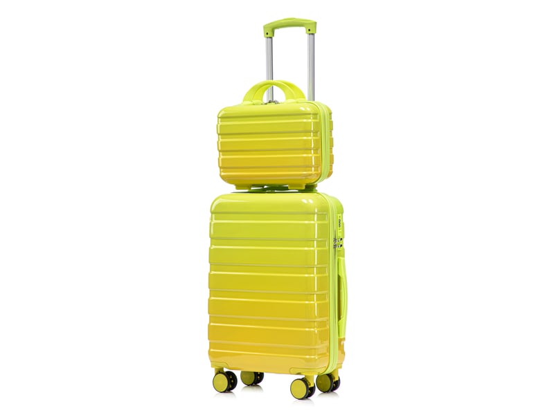  Set de valises rigides,20 pouces avec trousse 14 pouces,avec serrure à combinaison,pc,vert  - Conforama A