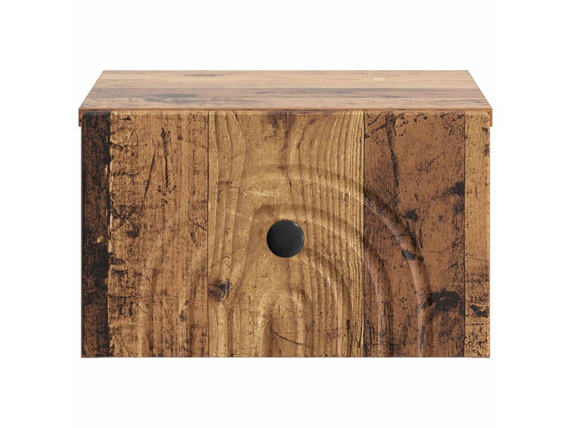  Table de chevet - cabinet de chevet - table de nuit mural bois ancien 33 x 34,5 x 20 cm  - Conforama D