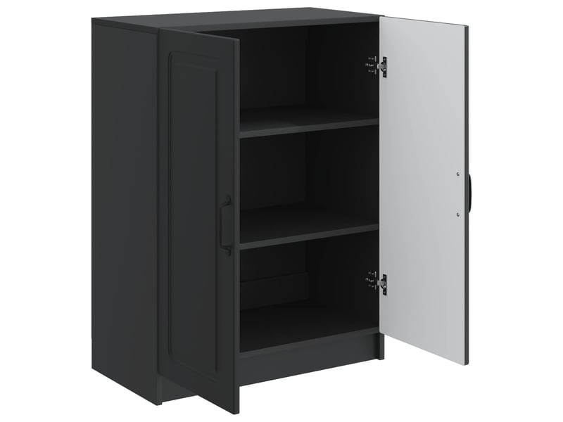 Buffet - bahut - meuble de rangement noir 66 x 34,5 x 87 cm bois d'ingénierie - Conforama E