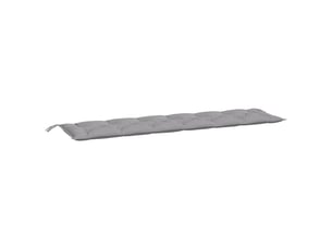 Coussin de banc de jardin, coussin d'assise gris 200x50x7 cm tissu oxford cf52732