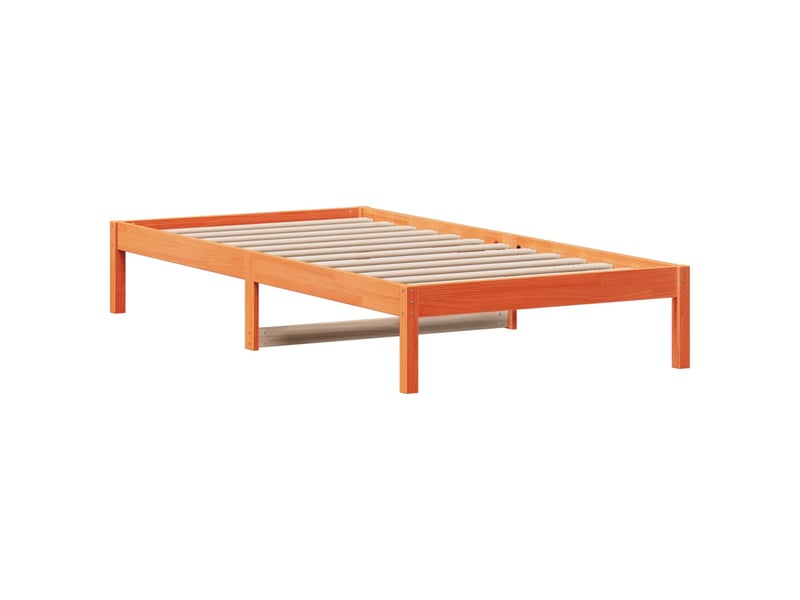  Lit simple- lit adulte -  lit de jour sans matelas  marron 90x200 cm bois pin massif  - Conforama B