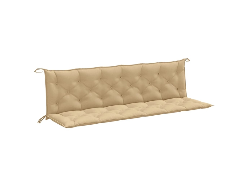  Lot de 2 coussins de banc de jardin, coussins d'assise beige mélangé tissu cf58629  - Conforama A