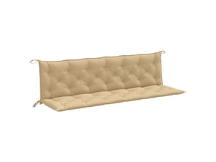 Lot de 2 coussins de banc de jardin, coussins d'assise beige mélangé tissu cf58629