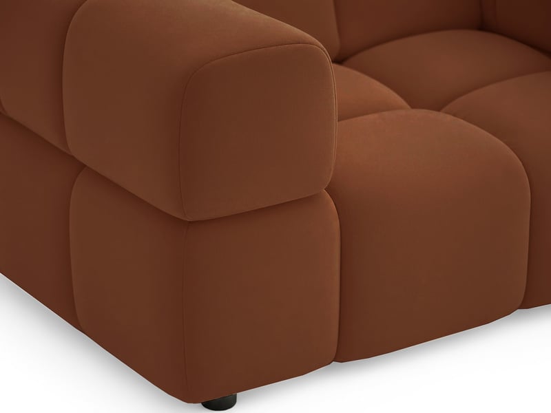  Selsey hollme - fauteuil coque - 150 cm - velours cuivre Hollme - Conforama E